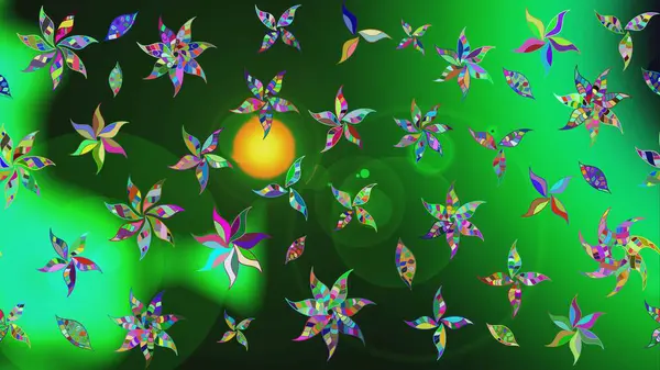 Yeşil ve gri renklerde. Raster illüstrasyonu. Anti-stres için Raster soyut şablon sayfası.