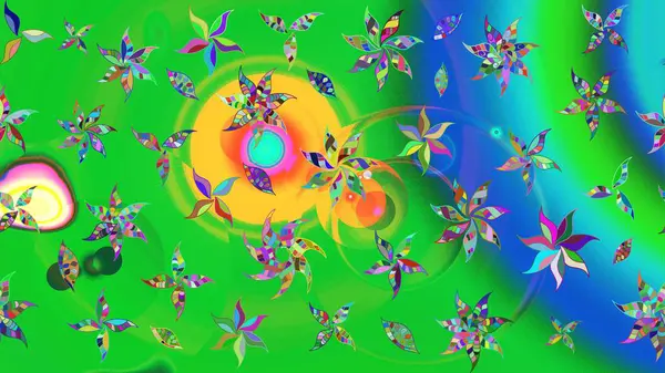 Yapraklı çizim şekli. Tekstil için figür. Davetiye ve kartpostal tasarımı için dekoratif çiçek unsurları. Poster ya da kapak için arka plan. Sevimli zarif çiçekler Raster illüstrasyonu.