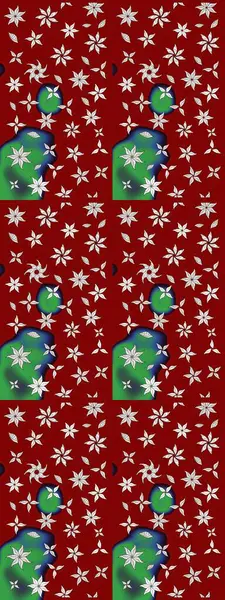 Düz Çiçek Elementleri Tasarım Raster illüstrasyonu. Kırmızı ve nötr renkte çiçekler. Renkli Bahar Teması çizim kalıbı. Çiçekli çiçek deseni, suluboya..