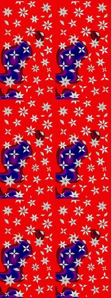 Suluboya çizim kalıbı. Çiçekler kırmızı ve nötr renklerde suluboya tarzında. Çiçek izi.