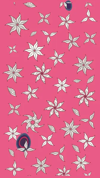 Pembe ve nötr renklerde güzel bir tekstil. Raster illüstrasyonu. Suluboya çiçekli çiçek deseni.
