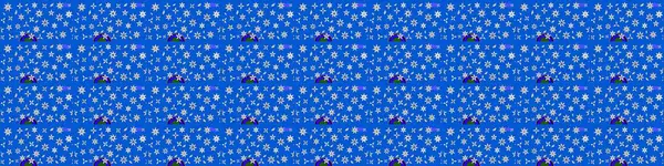 Küçük çiçekteki sevimli çiçek deseni. Mavi ve nötr renklerde. Raster deseni. Raster illüstrasyonu. Soyut çiçek çizim kalıbı arkaplanı.
