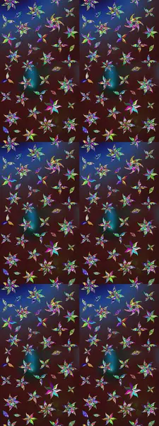 Çiçekli el çizimi çizimi deseni. Modern gelişim kahverengi ve mavi raster arka plan duvar kâğıdı illüstrasyon klasik çizgili iz sürme desenli çiçekler, çiçekli süsler.