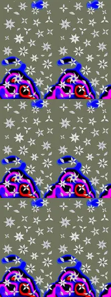 Küçük çiçekte güzel bir çiçek deseni var. Raster deseni. Çiçekli çiçek deseni, suluboya..