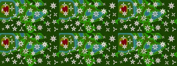 Çiçekli zambakların eskiz geçmişi. Çiçek tasarımı için inanılmaz bir kolaj cenneti tarzı. Parlak çiçekli kolaj çiçekleri yeşil ve nötr.