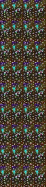 Çiçekli karalama şeklinde Raster çiçek deseni. Kahverengi ve gri renkli çiçekler. Nazik, sevimli çiçek arkaplanı..