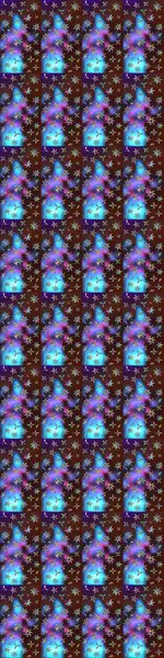 Raster deseni. Kahverengi ve mavi el çizimi desen. Sanat ilham verici ve mavi tarzı çiçekler ve arkasında izler bırakıyor. Karalama çiçekleri çizim deseni.