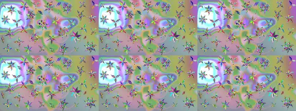 Tarafsız ve mavi renkte çiçekler. Gömlek, arka plan modelini çiz. Tropik çiçekler.