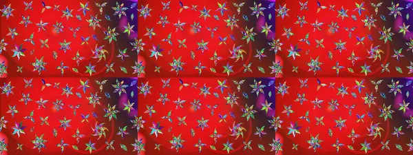 Raster illüstrasyonu. Küçük çiçekteki sevimli çiçek deseni. Güzel karalamalı çiçek desenli çizim. Güzel kumaş deseni.