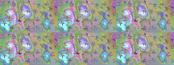 Düz Çiçek Elementleri Tasarım Raster illüstrasyonu. Çiçekli çiçek deseni, suluboya. Tarafsız ve yeşil renkli çiçekler. Renkli Bahar Teması çizim kalıbı.