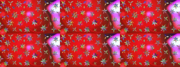 Raster suluboya çiçek deseni, narin çiçekler, kırmızı ve pembe çiçekler, tebrik kartı şablonu. Raster Güzel kumaş deseni.