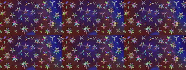 Mor renkli çiçekler ve suluboya tarzda mor renkler. Raster illüstrasyonunda çiçek deseni çizimi.