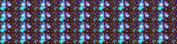 Patlayan çiçekler soyut olarak yerleştirilmiş. Yumuşak, bahar çiçekleri kahverengi ve mavi renklerde. Raster deseni. Raster illüstrasyonu.