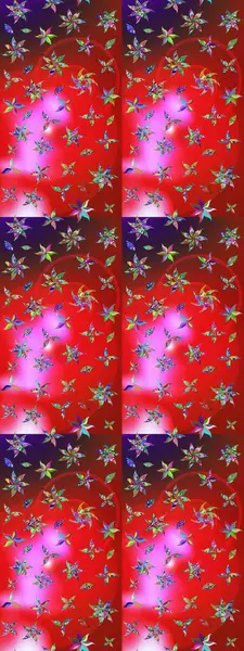 Düz Çiçek Elementleri Tasarımı. Renkli Bahar Teması eskiz kalıbı. Raster illüstrasyonundaki çiçek desenli çizim. Süslü kumaş deseni.