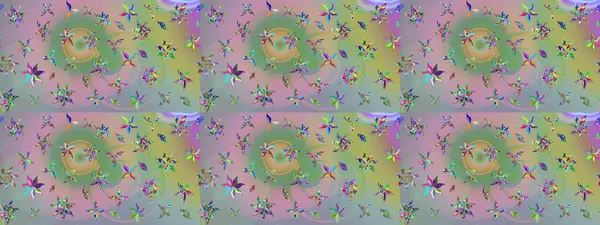 Raster - stok. Tarafsız ve yeşil çiçekli eskiz deseni, suluboya çiçek deseni, şirin çiçek, duvar kağıdı, kart veya kumaş için fayanslı.