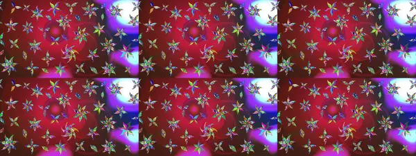 Ultraviyole kumaş deseni. Çizim kalıbı. Raster illüstrasyonu. Organik motif arkaplanı.