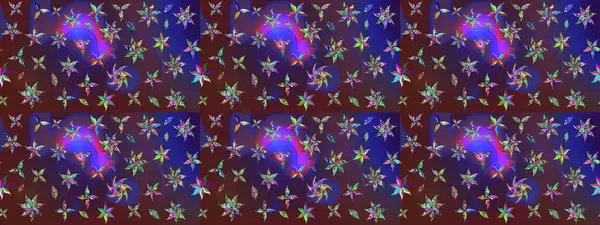 Renkli Bahar Teması eskiz kalıbı. Mor ve mor renkli çiçekler. Çiçek desenli eskiz. Düz Çiçek Elementleri Tasarım Raster illüstrasyonu.