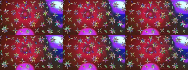 Renkli Bahar Teması eskiz kalıbı. Düz Çiçek Elementleri Tasarımı. Raster illüstrasyonundaki çiçek desenli çizim. Güzel kumaş deseni.