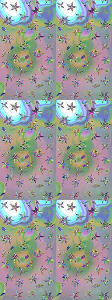 Şirin çiçekler. Raster Moda kumaş deseni. Çizgi çizimi deseni.