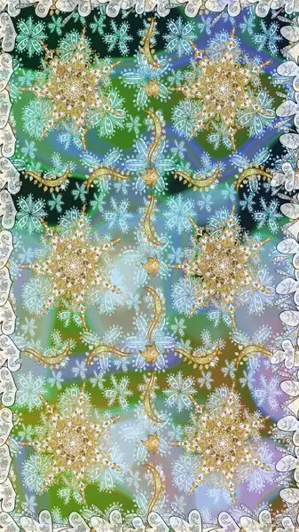 Geleneksel oryantasyon süsü. Tarafsız renklerde, altın elementlerle kusursuz desen. Klasik raster sarısı, kusursuz desen. Klasik vintage arkaplan.