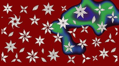 Süslü kumaş deseni. Çiçekli çiçek deseni, suluboya. Raster deseni.