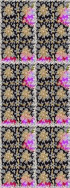 Kusursuz altın desen. Raster oryantal süs. Altın elementlerle gri renklerde altın desen.