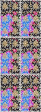 Tekrarlayan elementlerle soyut arkaplan oluşturun. Kusursuz damaske klasik altın desen. Gri renkler ve altın elementler üzerinde altın pürüzsüz desen. Raster illüstrasyonu.