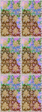 Tarafsız renkler ve altın elementler. Kusursuz altın desen. Raster altın çiçek süsü brokar kumaş ve cam desenli. Çiçek desenli altın metal..