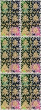 Paisleys zarif çiçek desenli dikdörtgen arka plan duvar kâğıdı illüstrasyonlu klasik stil, modern 3D çizgili sanat altın ve gri desenli çiçek yaprakları ve süslemeleri..