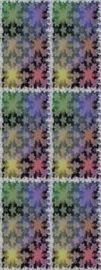 Raster altın tekstil baskısı. Gri renkli ve altın elementli altın desenli. İslam tasarımı. Kusursuz desenli oryantal süs. Çiçek karoları.