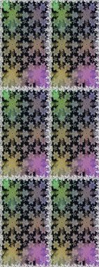 Gri renkler ve altın elementler üzerinde altın pürüzsüz desen. Tekrarlayan elementlerle soyut arkaplan oluşturun. Raster illüstrasyonu. Kusursuz, klasik altın desen..