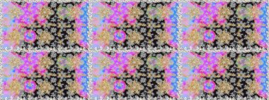 Klasik çiçek dokusu. Kart, duvar kağıdı, ambalaj ve tekstil için klasik tasarım. Gri renkli Royal retro. Altın şablon. Kusursuz desenli altın elementler. Raster illüstrasyonu.