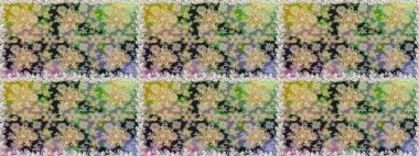 Tarafsız renklerde altın elementler. Çiçek deseni. Kusursuz raster arka plan. Şık bir grafik desen. Duvar kâğıdı barok, İspanyol kumaşı.