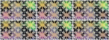 Kusursuz raster arka plan. Gri renklerdeki altın elementler. Duvar kâğıdı barok, İspanyol kumaşı. Çiçek deseni. Şekil grafik deseni.