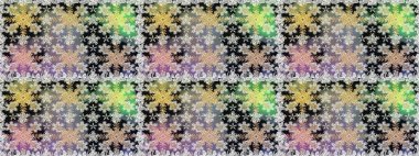 Kusursuz raster arka plan. Gri renklerdeki altın elementler. Duvar kâğıdı barok, İspanyol kumaşı. Çiçek deseni. Şekil grafik deseni.