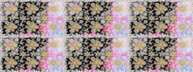 Barok tarzında duvar kağıdı tasarımı için kusursuz damaske deseni arkaplanı. Süslü raster dekorasyonu. Altın elementlerle nötr renklerde altın desen.