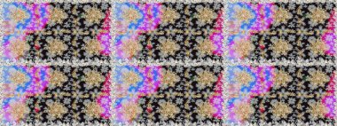 Şam, tasarım için kusursuz desen. Gri renklerde, altın elementli, pürüzsüz desen.