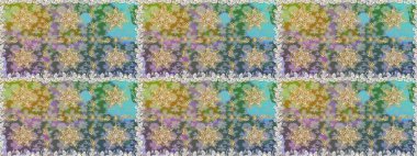 Doğu tarzı arabesk. Raster illüstrasyonu. Altın elementli nötr renkler. Raster altın desen. Kusursuz altın desenli bukleler..