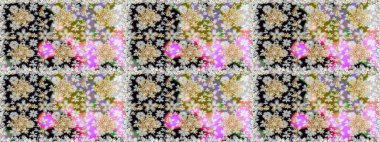 Tarafsız renkler üzerine geleneksel Arapça dekor. Çiçekli süslemeli, pürüzsüz bir desen. Doğu tarzında klasik tasarım öğesi. Süslü dantel iz sürücü. Duvar kağıdı için altın süslü illüstrasyon.