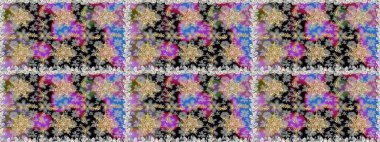 Kusursuz raster arka plan. Duvar kâğıdı barok, İspanyol kumaşı. Gri renklerdeki altın elementler. Çiçek deseni. Şekil grafik deseni.