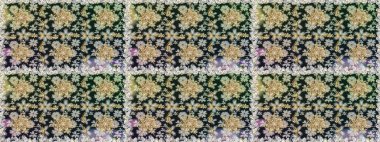 Barok tarzında kusursuz bir doğulu süsü. Gri renkli ve altın elementli geleneksel klasik altın sarısı desen.