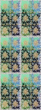 Gri renkli desen. Kına dövmeli süs çiçekleri, altın çıkartmalar, mehndi ve yoga tasarımı, kartlar ve parmak izleri. Raster altın mehndi kusursuz desen.