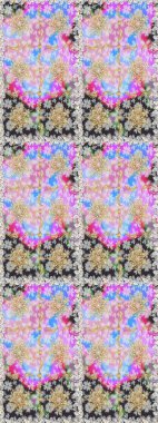 Dekoratif simetri arabesk. Kusursuz ortaçağ çiçek deseni. Tarafsız renklerde altın. Raster illüstrasyonu. Doğum günü, davetiye ya da afiş için tebrik kartı.