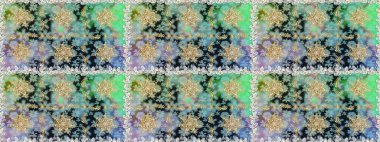 Düz elle çizilmiş klasik koleksiyon. Raster altın pürüzsüz desen. Arkaplan, kumaş, altın duvar kağıdı. Altın elementlerle nötr renklerde altın desen.