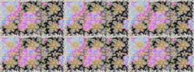 Geleneksel oryantasyon süsü. Gri renklerde, altın elementlerle kusursuz desen. Klasik klasik klasik arka plan. Klasik raster altın pürüzsüz desen.