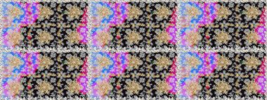 Şam, tasarım için kusursuz desen. Gri renklerde, altın elementli, pürüzsüz desen.