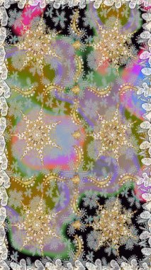 Damask pürüzsüz yineleme kalıbı. Barok tarzında altın çiçekli süs. Gri renklerdeki altın element. Antika altın tekrarlanabilir duvar kağıdı.