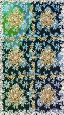 Gri renklerdeki altın element. Barok tarzında altın çiçekli süs. Damask pürüzsüz yineleme kalıbı. Antika altın tekrarlanabilir duvar kağıdı.