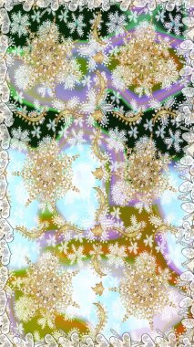 Tarafsız ve altın desenli. Tekrarlayan elementlerle kusursuz soyut arkaplan. Zarif raster klasik desen.