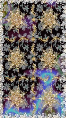 Kusursuz klasik raster grisi ve altın desenli. Geleneksel oryantasyon süsü. Klasik vintage arkaplan.